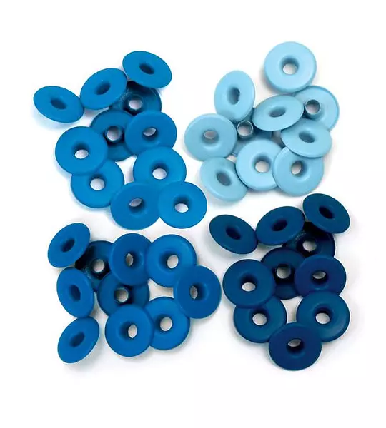 Eyelets Azul Anchos 40 Pz