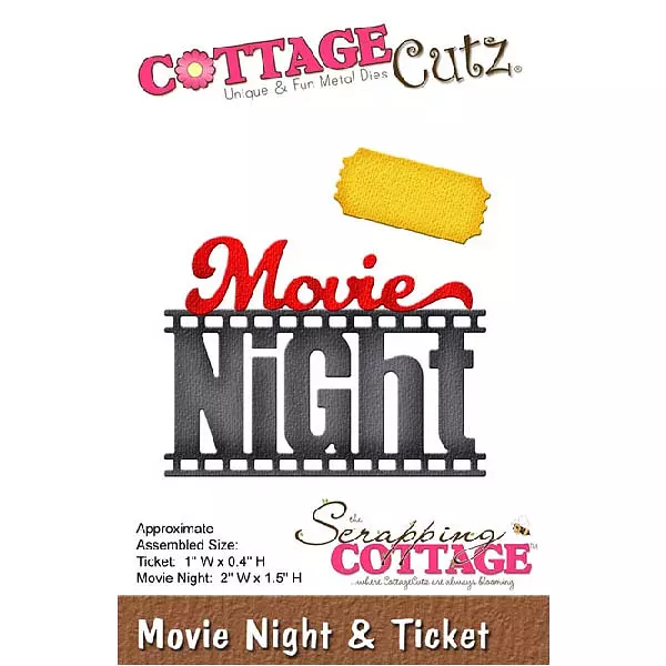 Troquel Cottage Cutz Noche de Peliculas y Ticket Cc-095