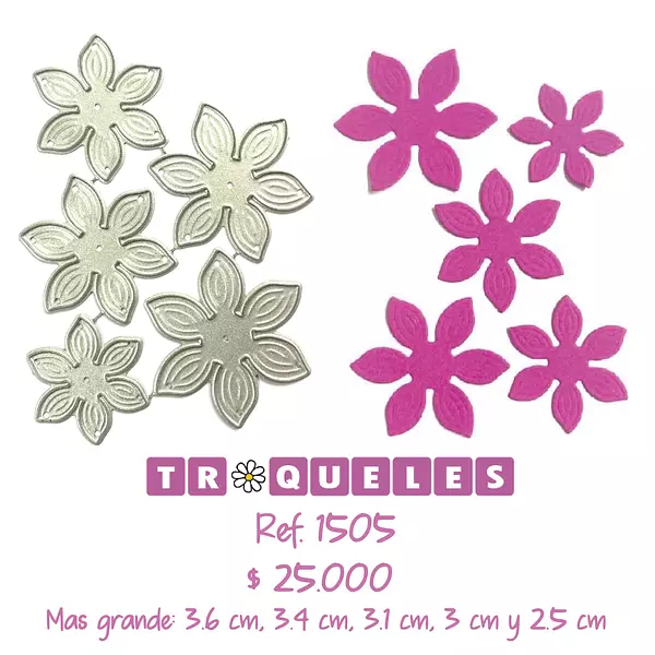 T1505 Troqueles De Flores