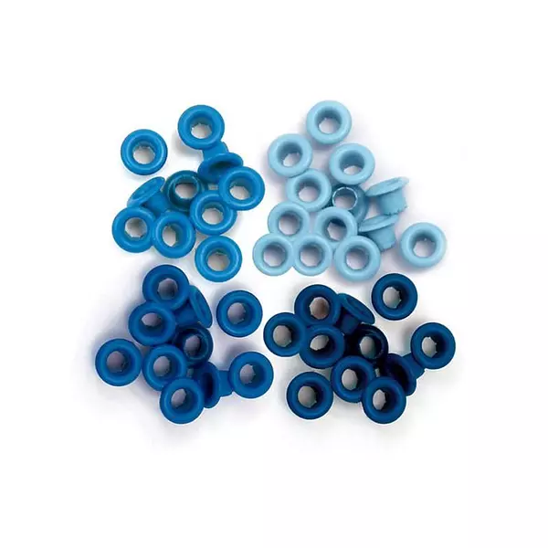 Eyelets Azules Delgados 60 Pz