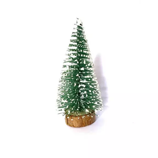 Arbol de Navidad Verde con Nieve 9.5 Cm