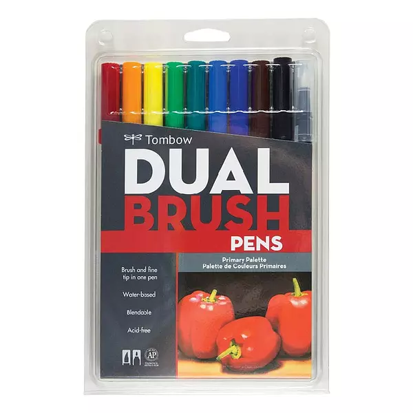 Kit Tombow Dual Brush Pens Primary Palette