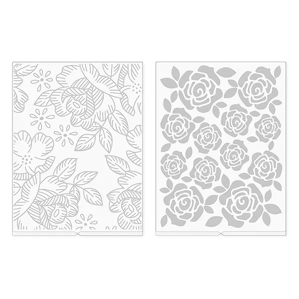 Carpetas de Relieve Rosas y Flores 2 Pz