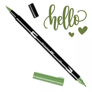 Tombow Dual Brush Pen 158 Oliva Oscuro