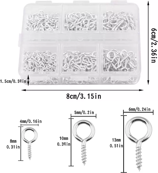 Mini Pernos Plateados * 400 Pz