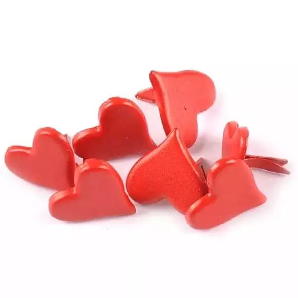 Brads Corazones Rojos * 50 Pz