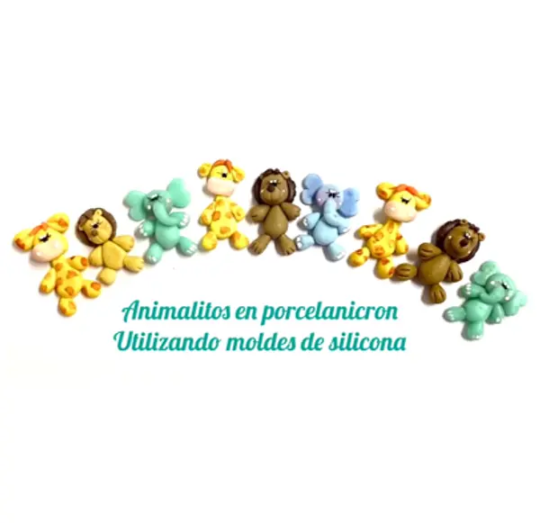 Animalitos en porcelanicron utilizando moldes de silicona