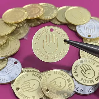 12 Piezas Doradas Hand Made Circulo