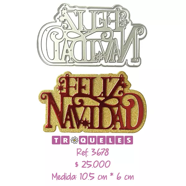 3678 Troquel Feliz Navidad