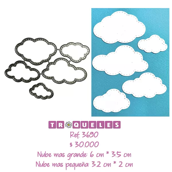 3690 Troquel Nubes * 5 Pz