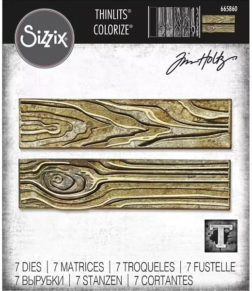 665860 Troquel Thinlits Textura Madera