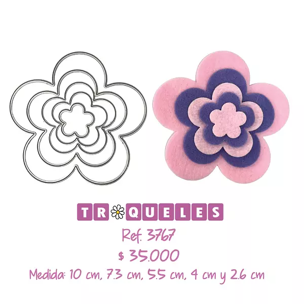 3767 Troquel Flores * 5 Pz