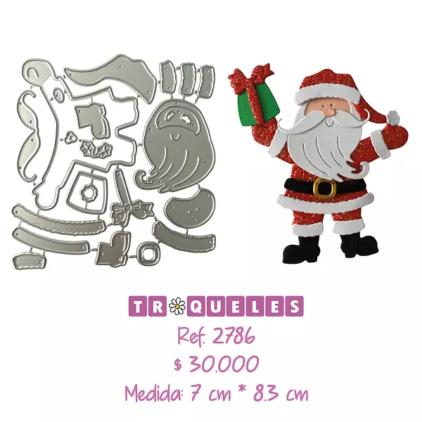 2786 Troquel Papá Noel Para Armar