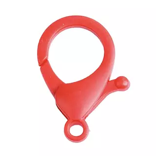12 Broches Plástico Pequeño Rojo