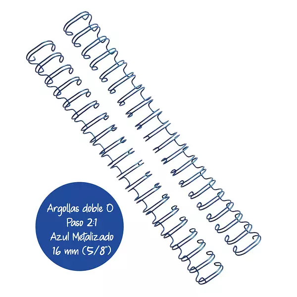 Argollas Para Cinch 5/8 Azul Metalizado * 2 Pz