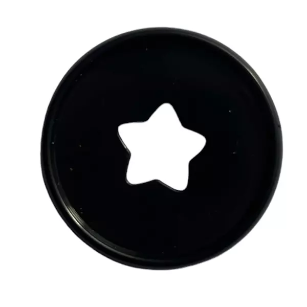 Argolla Disco Estrella Negra * 8 Pz