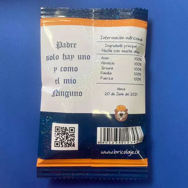 Diseño Chip Bag Corona Dia del Padre