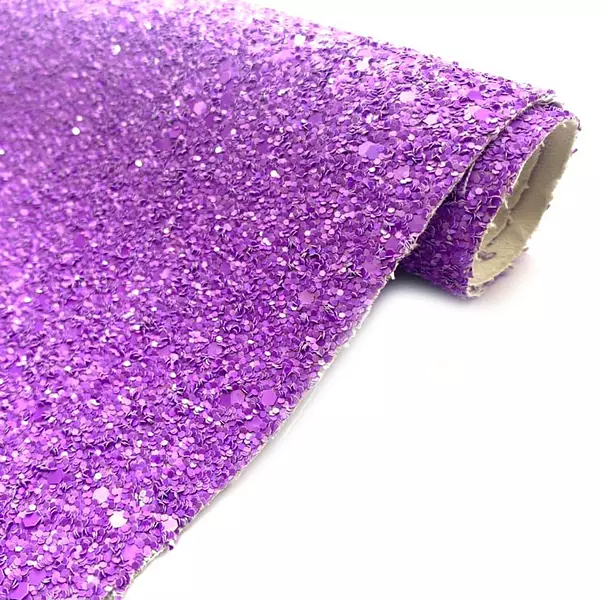 Cuerina Glitter Aventurina Morado