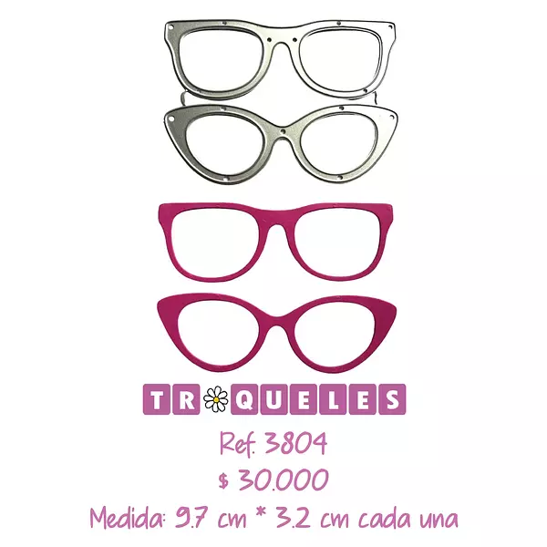 3804 Troquel Gafas Grandes