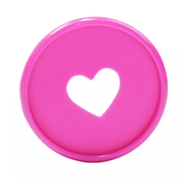 Discos Corazon Magenta * 6 Pz