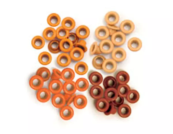 Eyelets Metal Naranja Delgado