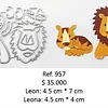 T0957 Troquel Leon Y Tigre Para Armar