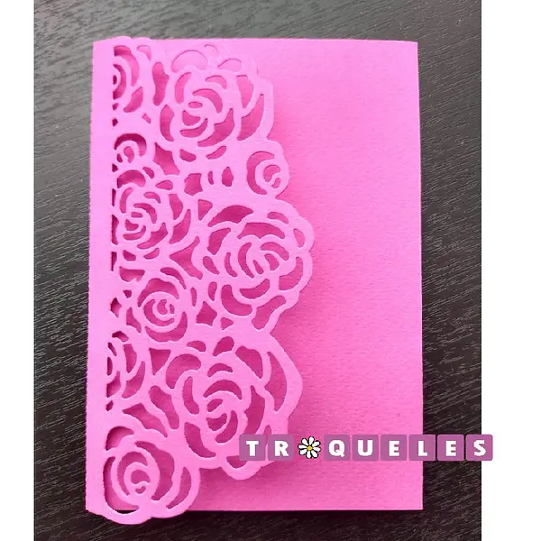 1519 Troquel Borde Rosas Y Bolsillo