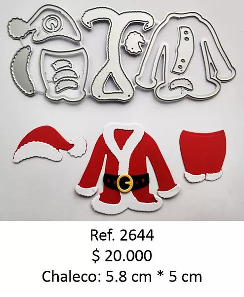 T2644 Troquel Ropa Papá Noel