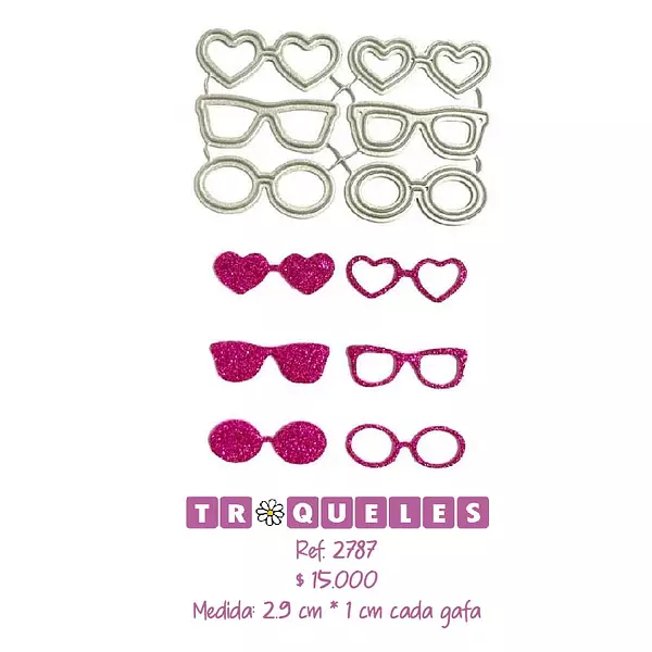 2787 Troquel Gafas * 6 Pz