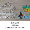 T1530 Troquel Carro con Regalos y Arbol