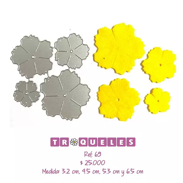 069 Troquel Flores * 4 Pz