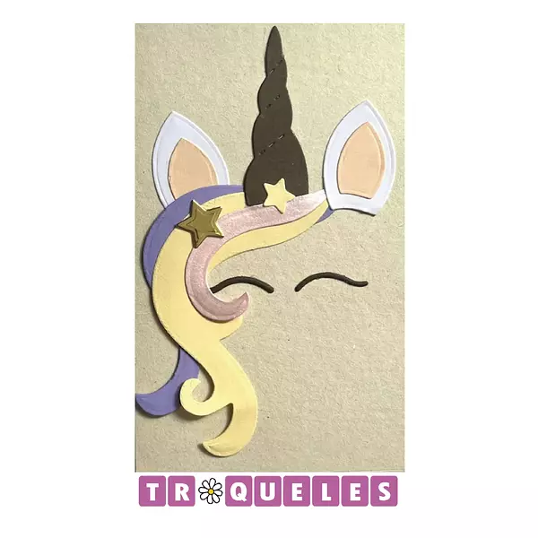 3854 Troquel Cara Unicornio