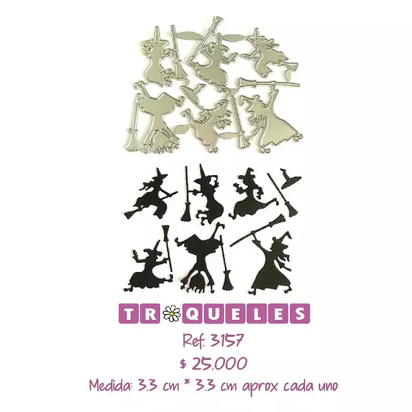 3157 Troquel Brujas de Halloween