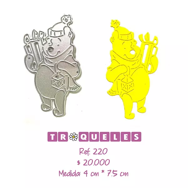 T0220 Troquel Winnie Pooh Con Regalo