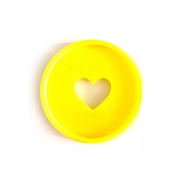 Discos Corazón Amarillos 3.5 Cm * 6 Pz