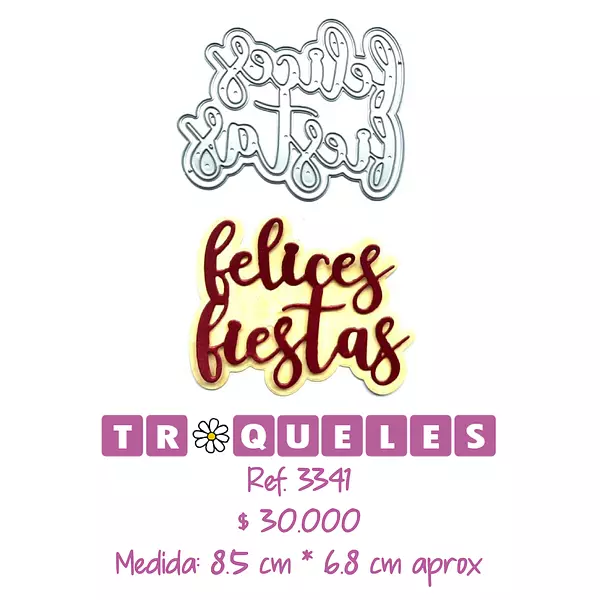 3341 Troquel Felices Fiestas