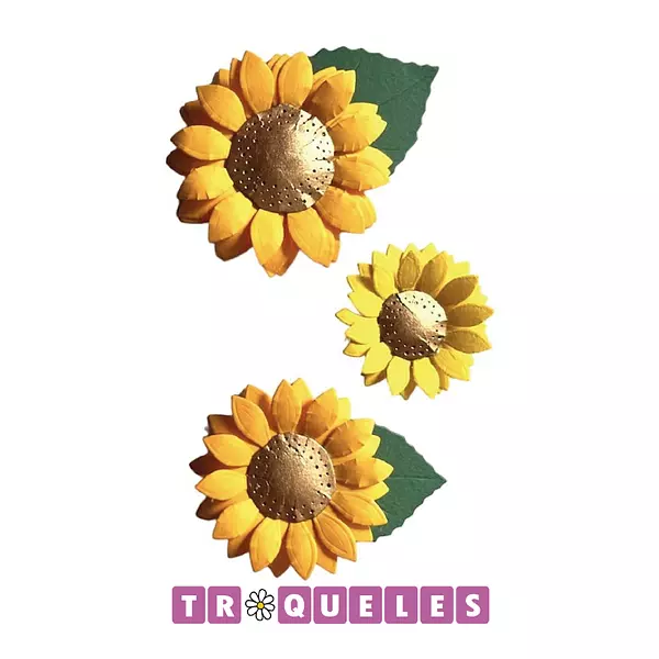 3861 Troquel Girasoles * 3 Pz