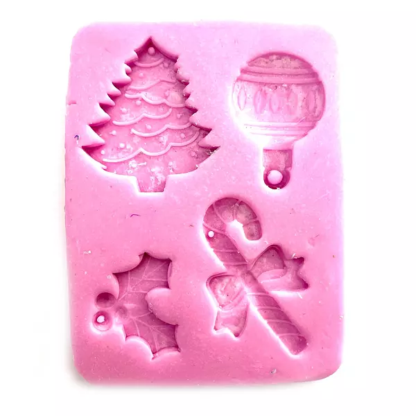 Molde Silicona Figuras Navidad * 4 Pz