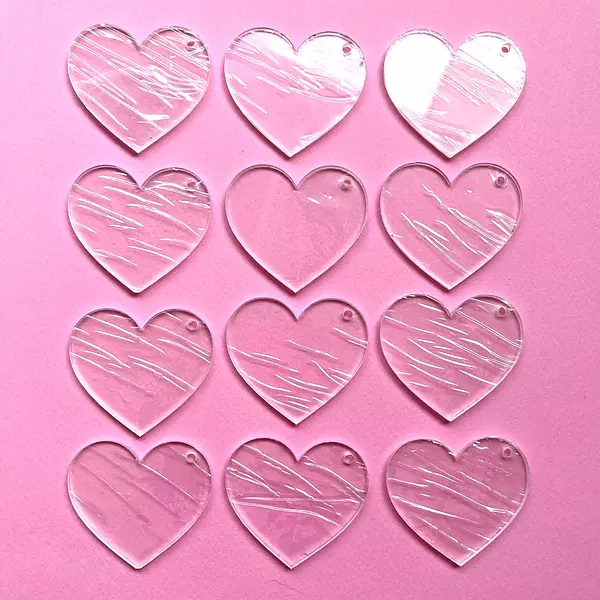 12 Corazones Para Llaveros De 5 Cm