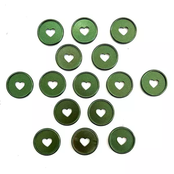 Argollas de Disco Verdes 3.5 Cm * 15 Pz