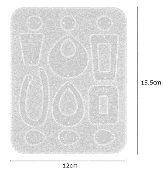 Molde Silicona Aretes