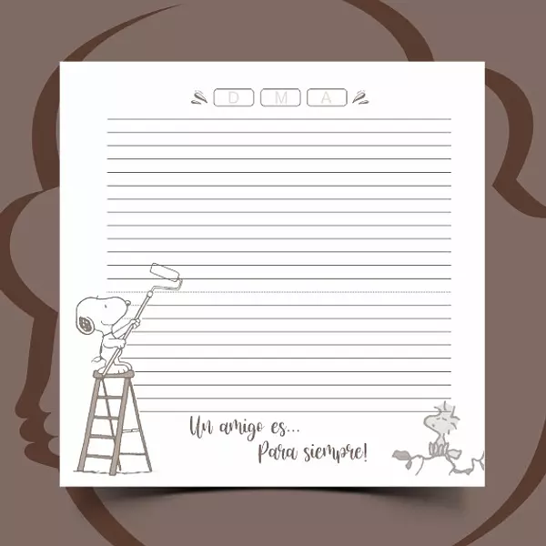 100 Hojas Para Agendas Snoopy