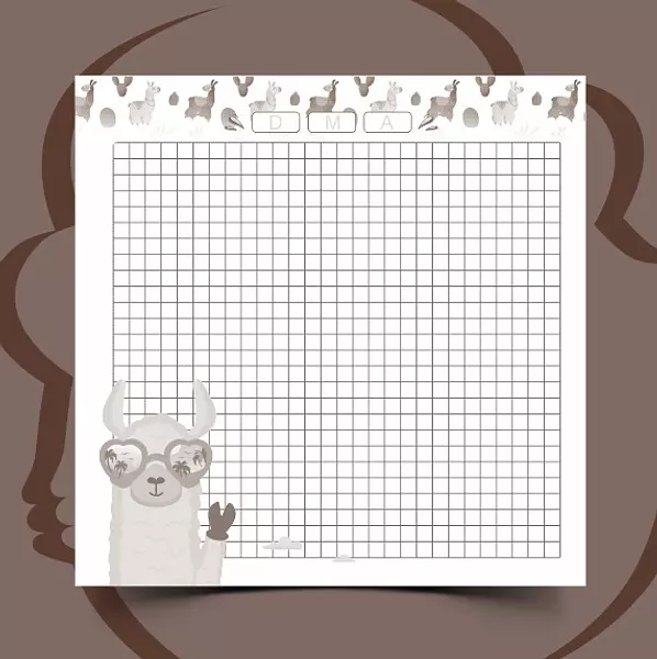 100 Hojas para Agendas Llama