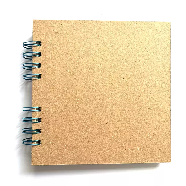 Agenda Cuadrada Tapa Cafe y Hojas Beige * 100 Hojas