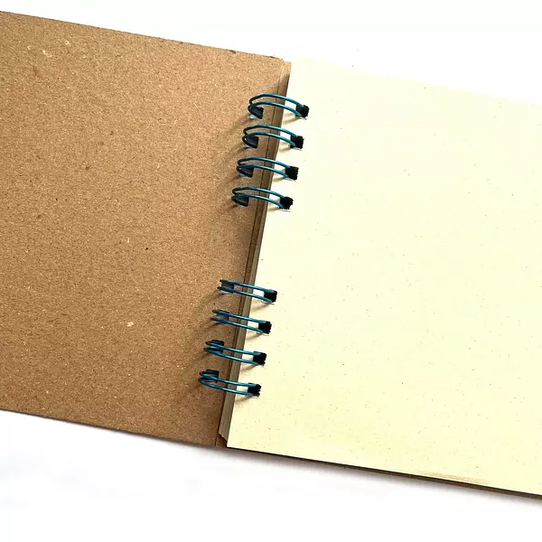 Agenda Cuadrada Tapa Cafe y Hojas Beige * 100 Hojas