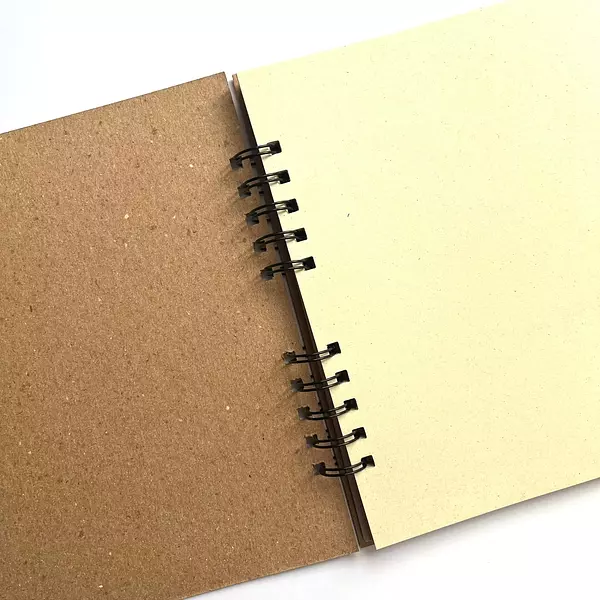 Agenda Mediana Tapa Café y Hojas Beige * 50 Hojas