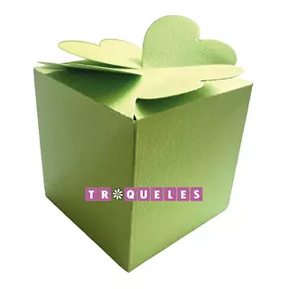 3898 Troquel Caja Cubo Corazones