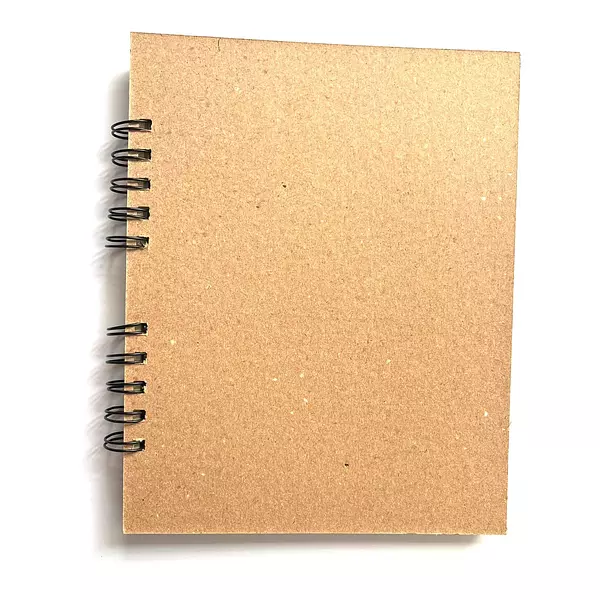 Agenda Mediana Tapa Café y Hojas Beige * 80 Hojas