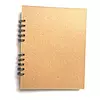 Agenda Mediana Tapa Café y Hojas Beige * 100 Hojas