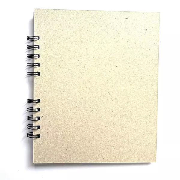 Agenda Mediana Tapa Gris Y Hojas Blancas * 80 Hojas